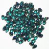 100 4x6mm Transparent Blue Zircon Vitrail Drop Beads
